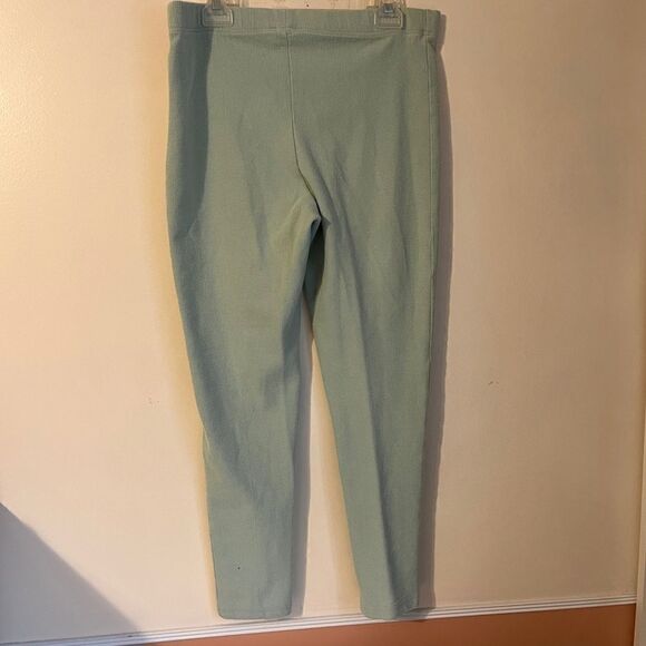 Straight leg pants ribbed mint green medium m - Picture 2 of 5
